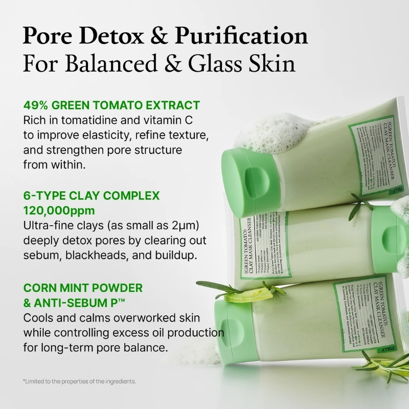Green Tomato Clay Mask Cleanser (120ml) - Image 3