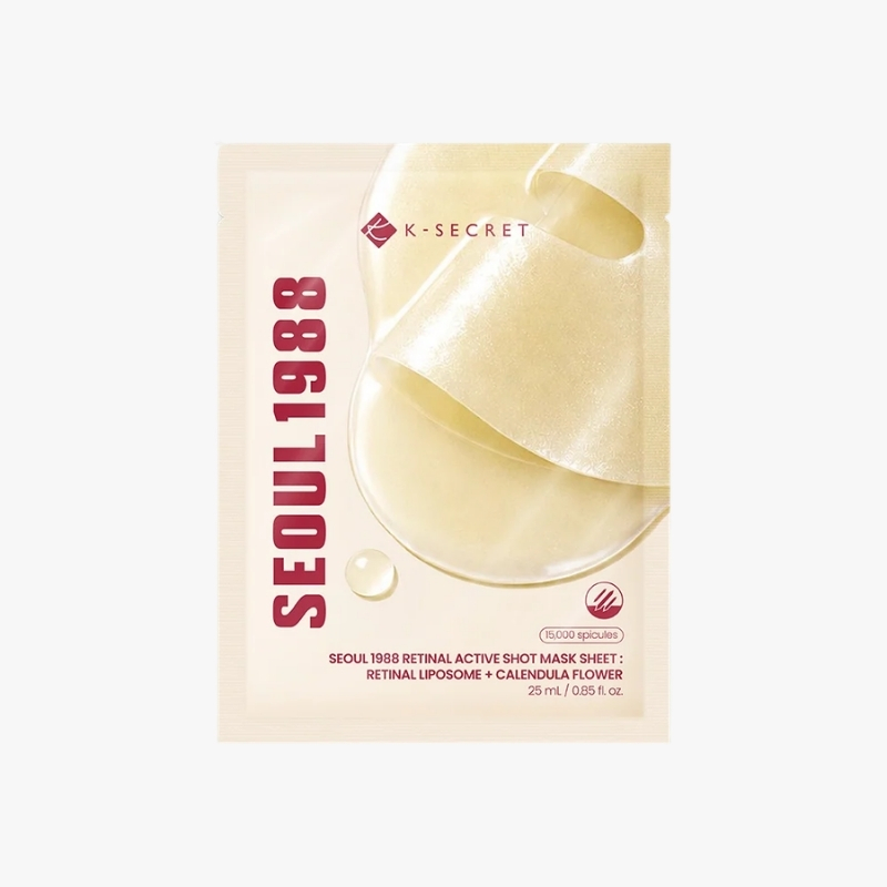 SEOUL 1988 Retinal Active Shot Mask Sheet : Retinal Liposome + Calendula Flower (1EA)